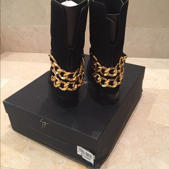 Giuseppe Zanotti suede chain Cobain boots 6 - Picture 3 of 8